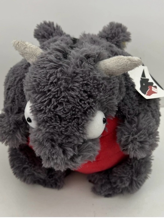 Bad Dragon Other - 2016 Bad Dragon Duke The Dragon 8" Plush Gray Red Round RARE Stuffed Animal NWT